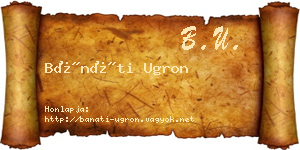 Bánáti Ugron névjegykártya
